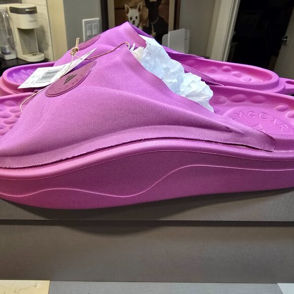 Adidas Women's Stella McCartney Slides Lilac Mule JS0266 Size 8 NEW PURPLE - Picture 3 of 13